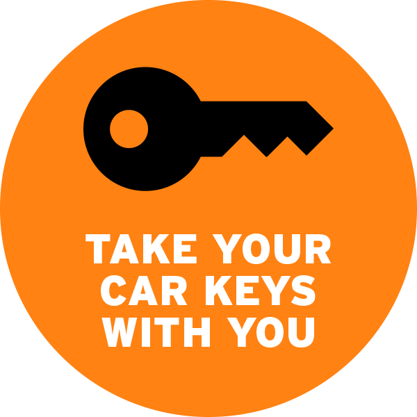 Park your car and take your keys with you