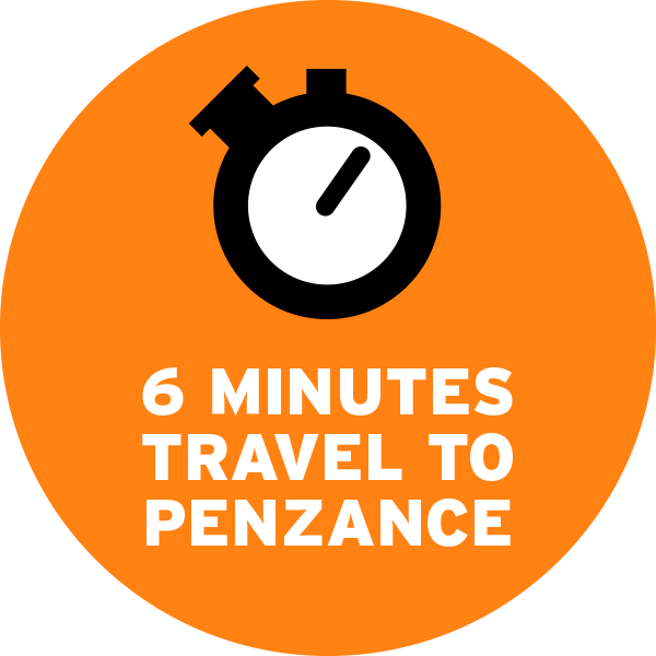 Our car park is located only six minutes from Penzance
